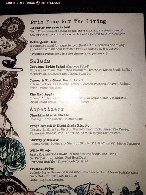 beetle house la menu prices